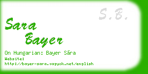 sara bayer business card